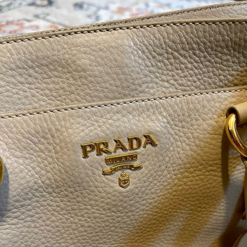 Prada Cream Beige Vitello Daino Leather Tote Bag - Picture 7 of 7